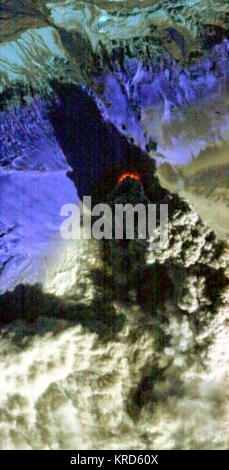 April 17  2010  Ash plume from Eyjafjallajokull Volcano Stock Photo
