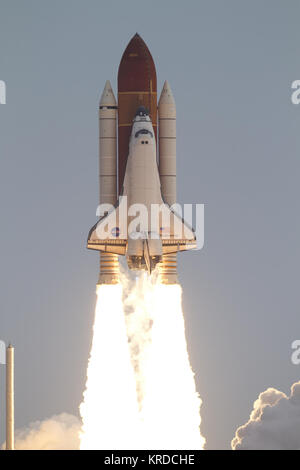 Space Shuttle final flight. Launch of Atlantis from launchpad 39a of ...