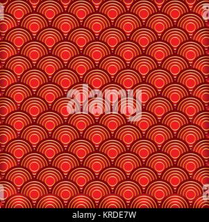 seamless rounded lines geometric patterns collection abstract Stock Vector