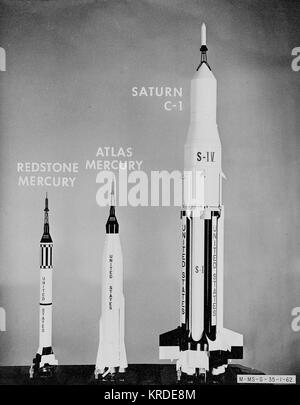 Early Redstone Rockets NASA Launch of the Mercury Atlas vehicle carrying spacecraft Friendship ...