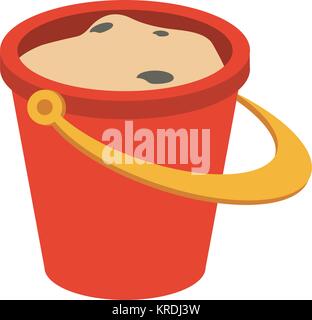 Sand bucket isolated Stock Vector