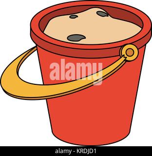 Sand bucket isolated Stock Vector