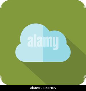 Modern and simple vector illustration of an icon in the form of a blue cloud. Flat image for application, website, interface, business presentation, i Stock Vector
