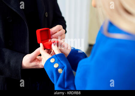 Marriage proposal.   Stock Photo