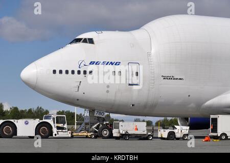 BOEING 747-400LCF DREAMLIFTER N780BA OF ATLAS AIR CARGO Stock Photo