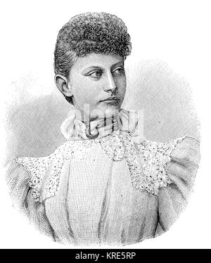 Princess Feodora Victoria Adelaide of Hohenlohe-Langenburg, 1839 ? 1872, a daughter of Ernst I, Prince of Hohenlohe-Langenburg and Princess Feodora of Stock Photo