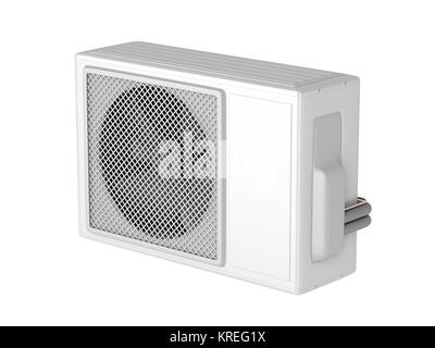 Air conditioner isolated on white Stock Photo