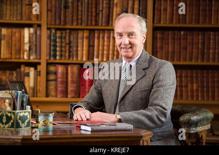 Richard Scott 10th Duke of Buccleuch pictured at Bowhill House near Selkirk, Scotland. Stock Photo