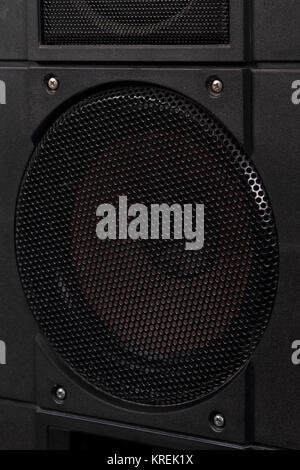 Protective grille of an acoustic column close-up. Stock Photo