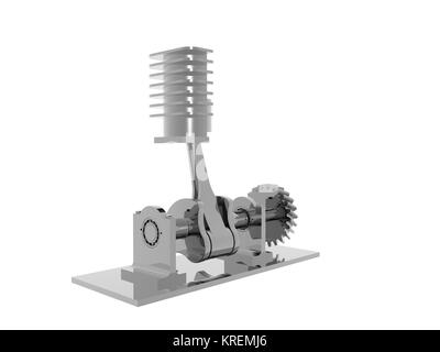 one-stroke engine released Stock Photo