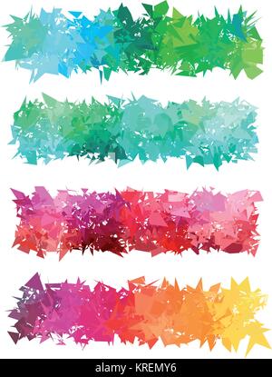 abstract colorful geometric banner, set of vector design elements Stock Vector