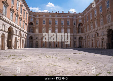 Courtyard of the Royal Palace of Caserta, Italy Stock Photo