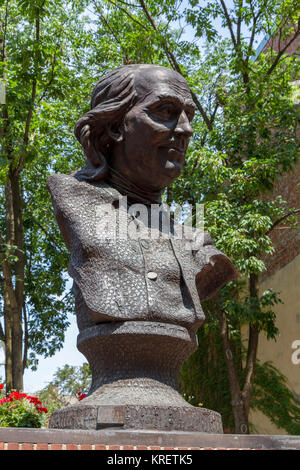 Bust of Benjamin Franklin by James Peniston in Philadelphia, Pennsylvania, United States. Stock Photo