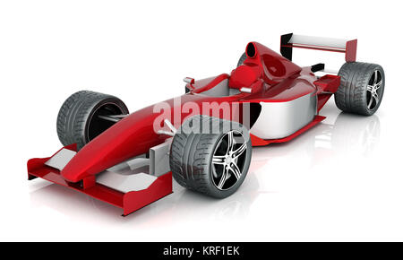 image red sports car on a white background Stock Photo