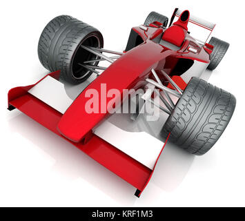 image red sports car on a white background Stock Photo