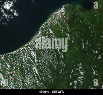 Satellite image of Brunei in May 2002 Stock Photo