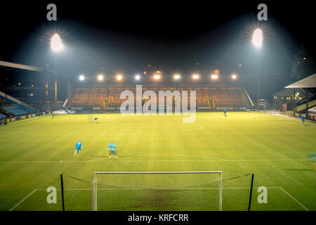 Halifax, West Yorkshire, UK. 19th Dec, 2017. General view of The Shay Stadium before FC Halifax Town v Macclesfield Town in the first round of the FA Trophy on Tuesday 19 December 2017 at The Shay, Halifax, West Yorkshire. Photo by Mark P Doherty. Credit: Caught Light Photography Limited/Alamy Live News Stock Photo