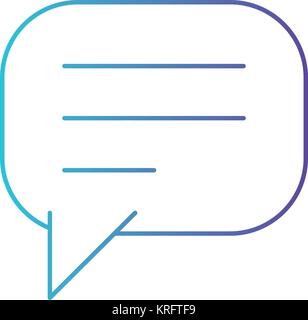 square dialogue speech and rounded with tail in degraded blue to purple color contour Stock Vector