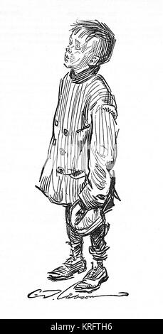 A Little Belgian Refugee by Charles Dana Gibson Stock Photo