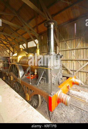 The engine shed at Didcot heritage railway centre with 