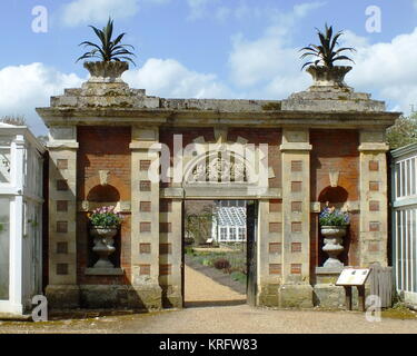 Gateway to walled garden, Somerleyton Hall, near Lowestoft, Suffolk. Stock Photo