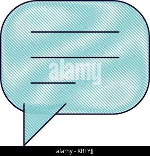 square dialogue speech and rounded with tail in colored crayon silhouette Stock Vector