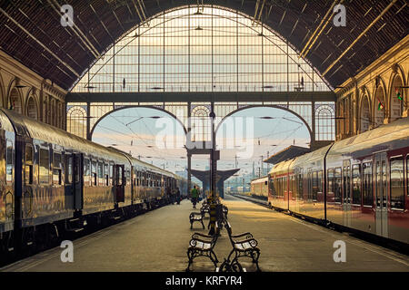 Keleti railway station in Budapest, interior Stock Photo