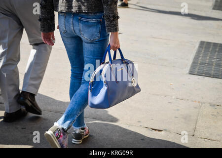 Milan, Italy - September 24, 2017:  Trussardi bag Stock Photo