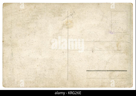 Old Postcard - isolated (clipping path included) Stock Photo