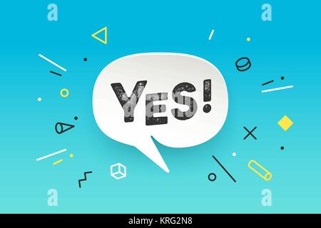 Banner Yes. Banner No. Speech bubble, poster Stock Vector