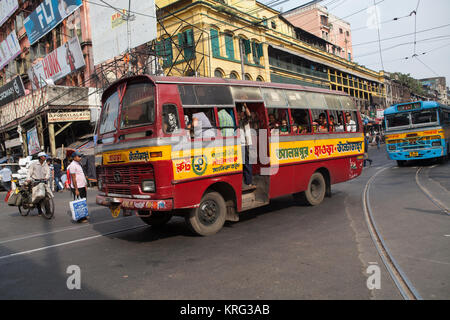 Passenger bus in Kolkata, India Stock Photo