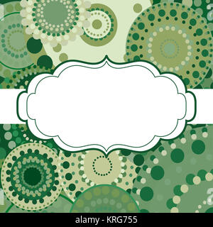 Patterned frame background invitation circular ornament green Stock Photo