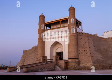 The Entrance To The Ark Fortress, Bukhara, Uzbekistan Stock Photo