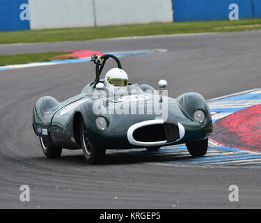 Robi Bernberg, Paul Ugo, Cooper T39 Bobtail, Stirling Moss Trophy, pre-61 sports cars, Donington Historic Festival, April, 2017, motor racing, motor s Stock Photo