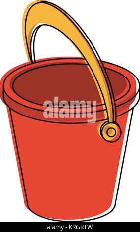 Empty Sand bucket isolated Stock Vector