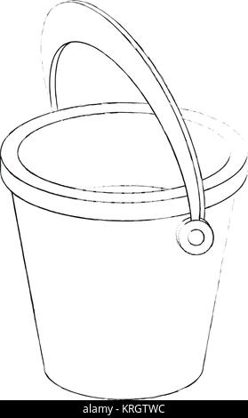 Empty Sand bucket isolated Stock Vector