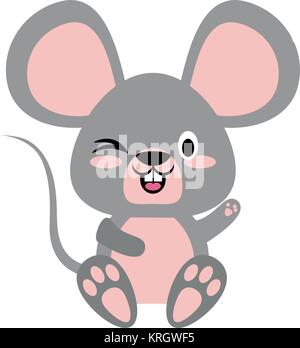 Cute mouse cartoon Stock Vector