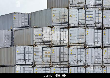 Refrigerated Container Stack Stacked Refigerated Containers Stock Photo - Alamy