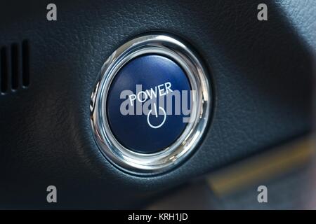 Power button of a car Stock Photo