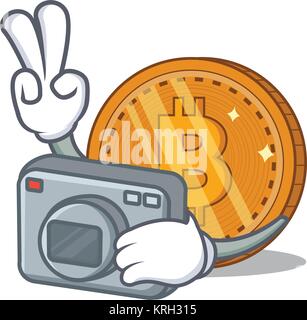 Photographer gold coin cartoon character for payment Stock Vector Image ...