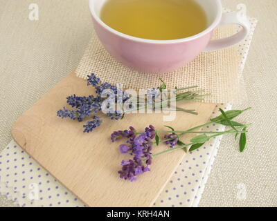 herbal tea with lavender Stock Photo