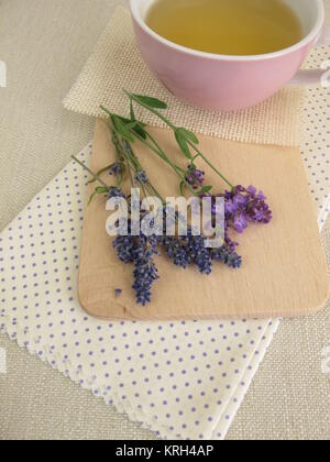 herbal tea with lavender Stock Photo