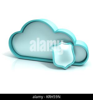 Cloud book 3D computer icon Stock Photo