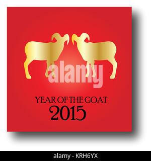 Chinese New Year of the Goat 2015 Stock Photo