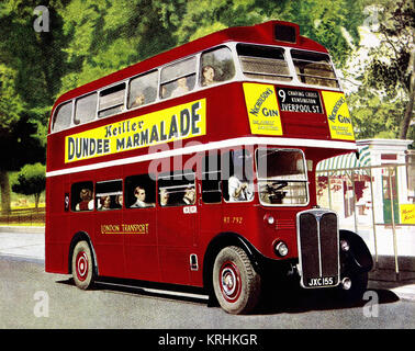 London Transport RT792, AEC RT-type bus, c1950 Stock Photo