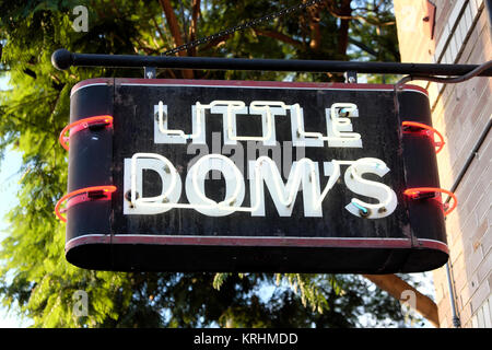 "Little Dom's" Italian restaurant on Hillhurst Avenue in the Los Feliz