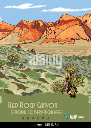 Red Rock Canyon National Conservation Area in the Mojave Desert Nevada ...