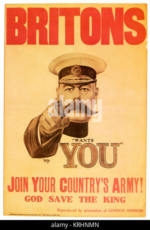 Britons Wants you Lord Kitchener Alfred Leete 1914 Druck Faks_Plakatwelt 878