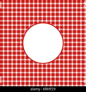 tablecloths pattern red white with circle Stock Photo