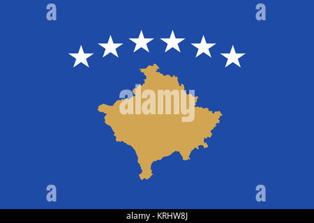 Flag of Kosovo in correct size and colors Stock Photo